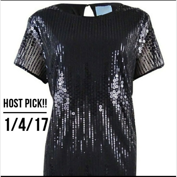 CeCe Dresses & Skirts - 💃Price Drop💃Sequin Scoop Neck Shift Dress